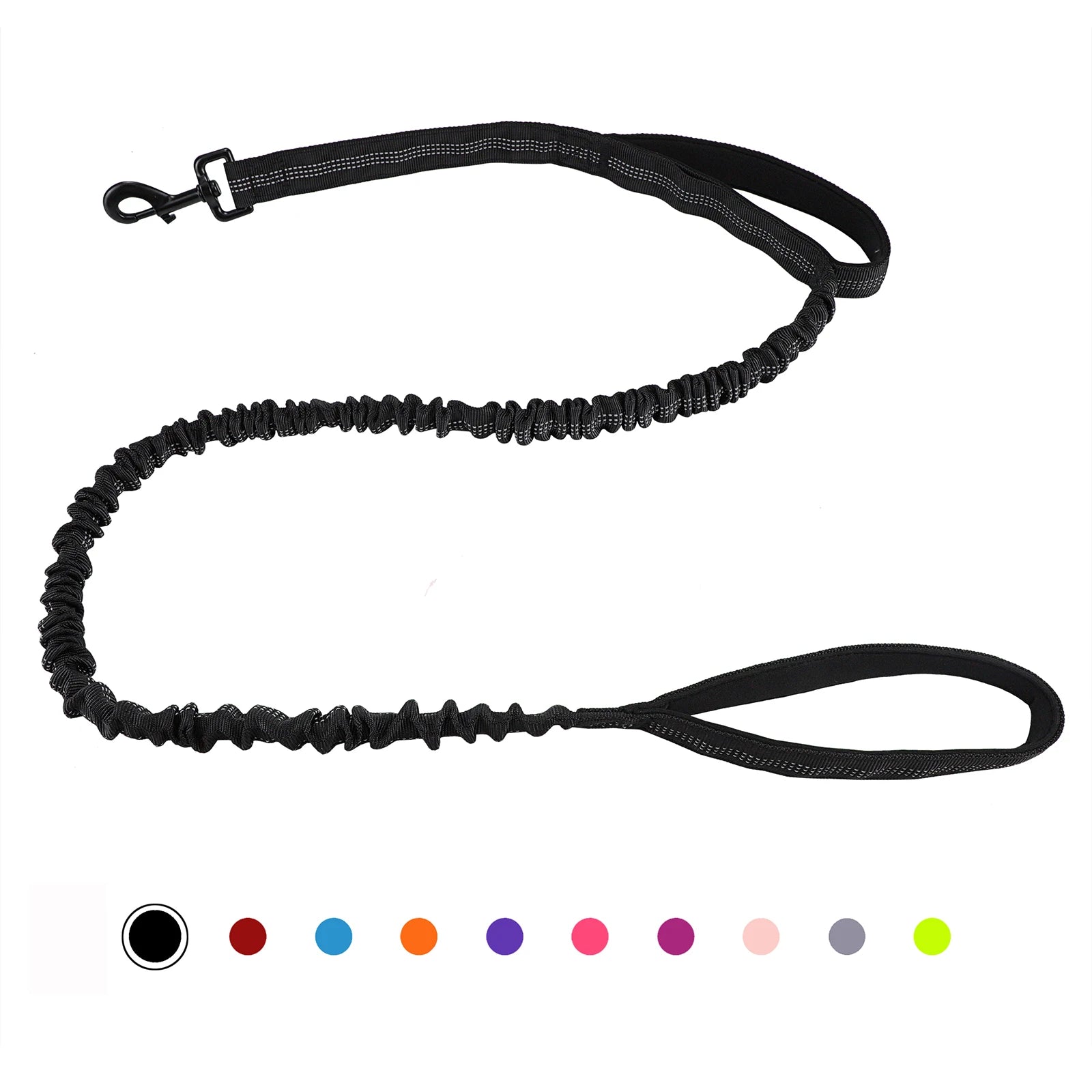 Bungee Dog Leash, Heavy Duty Dog Leash with Shock Absorption, 2 Padded Handles Training Leash, Improved Dog Safety and Comfort