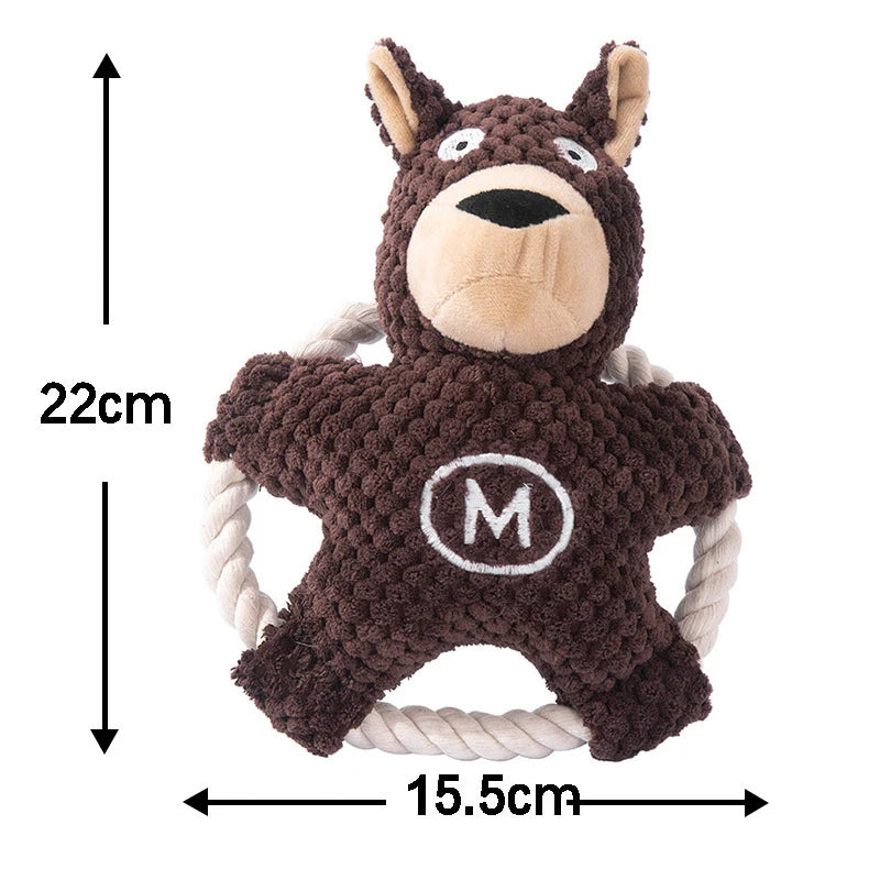 Plush Animal Squeaky Toy – Interactive Chew & Teething 🐾🧸