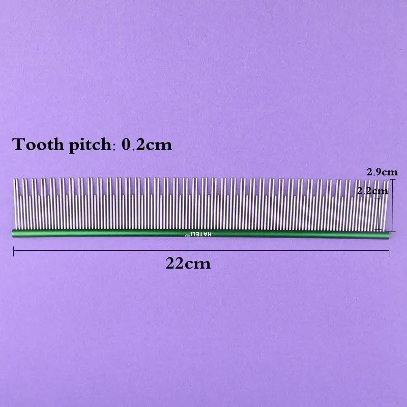 22cm Stainless Steel Pet Grooming Comb for Dogs & Cats