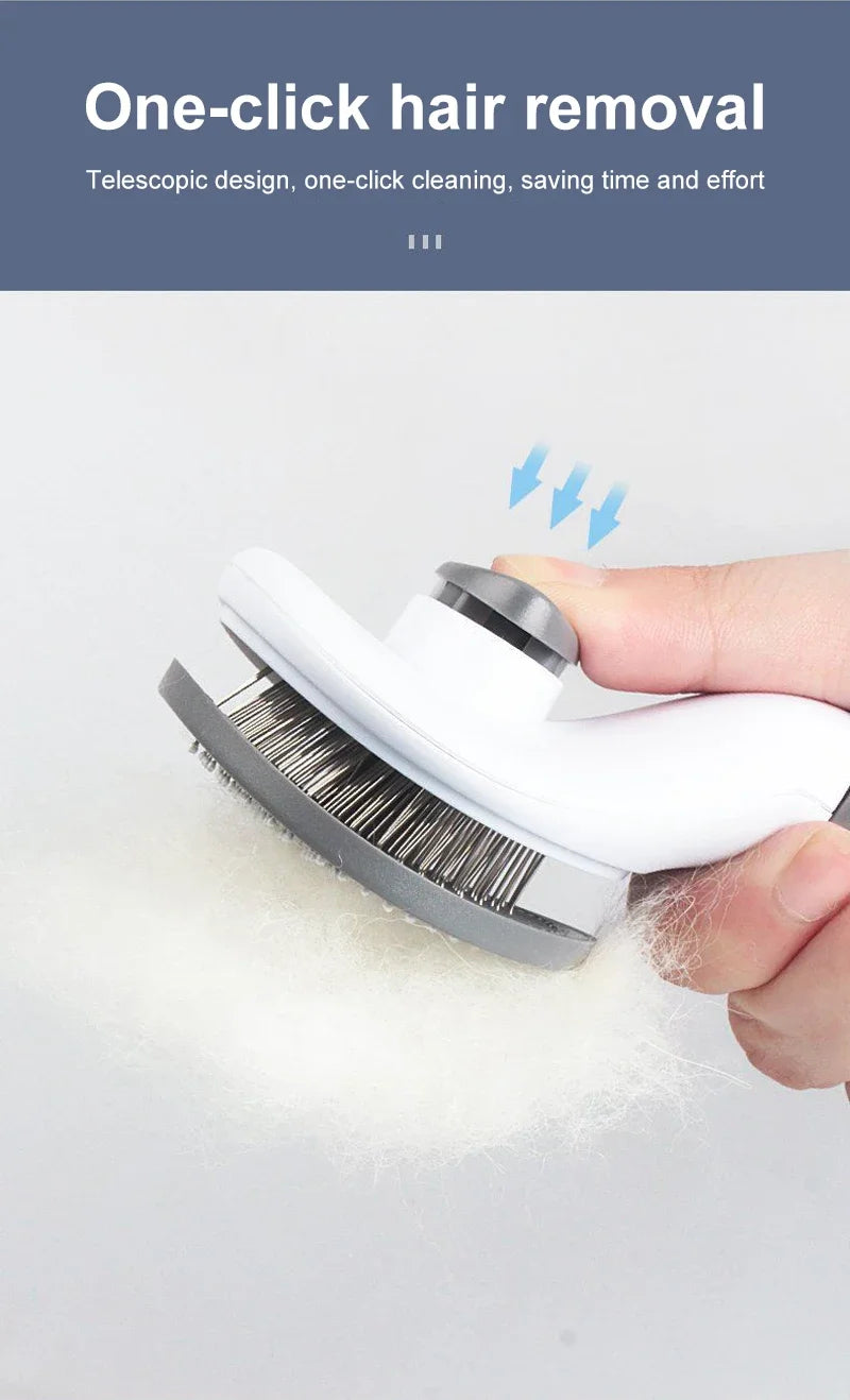 Pet Hair Remover Brush 🐾 Grooming Comb for Long-Haired Dogs & Cats