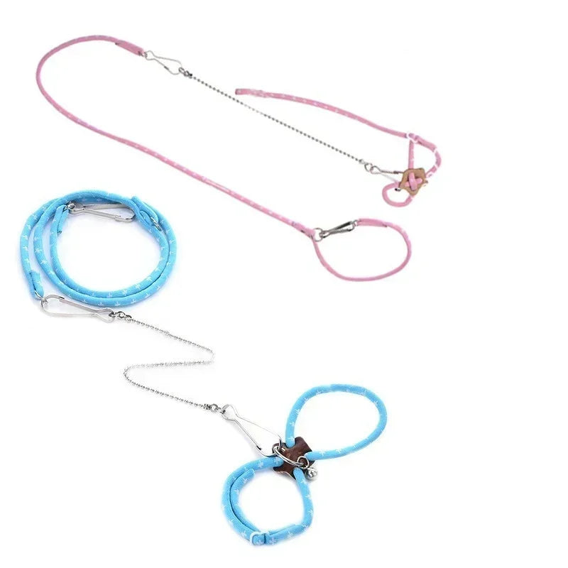 Adjustable Soft Strap Leash for Small Pets – Bird, Parrot, Hamster, Ferret, Rat, Guinea Pig