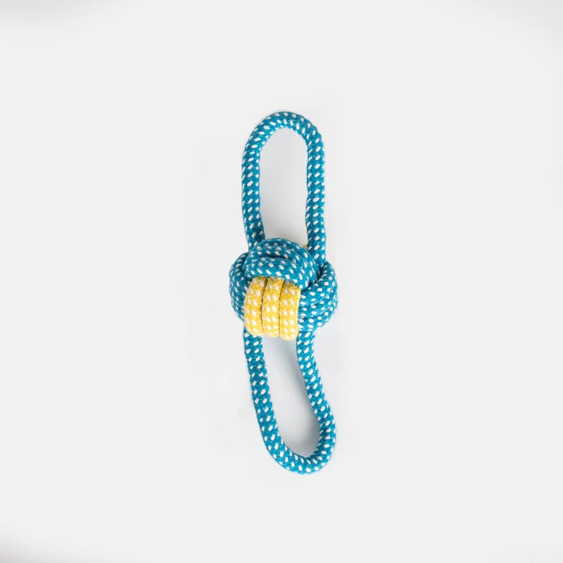 Rope Ball Dog Toy – Durable Cotton Chew & Tooth Cleaning 🐾⚽