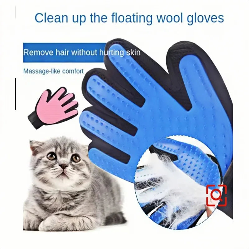 Pet Grooming Glove 🐾 Deshedding & Massage Brush for Dogs & Cats