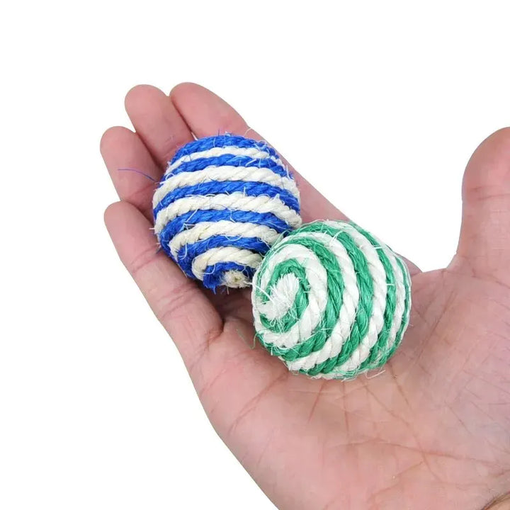 4 PCS Interactive Pet Balls – Chew & Play Toys for Cats, Kittens, and Small Dogs (Random Colors)