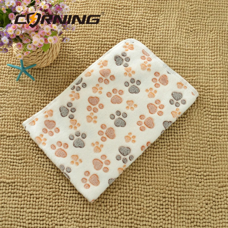 Soft Fluffy Cartoon Pet Blanket – Cozy Fleece Mat for Cats & Dogs, Warm & Washable