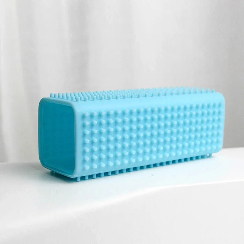 Silicone Rubber Pet Hair Remover Brush – Hollow Design for Dogs & Cats – Reusable Cleaner for Furniture, Cars, Carpet & Clothes
