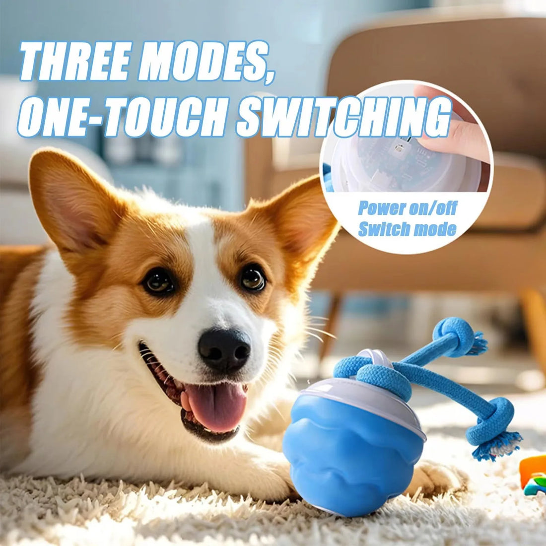 🐶 Electric Interactive Dog Ball – USB Rechargeable Jumping Pet Toy