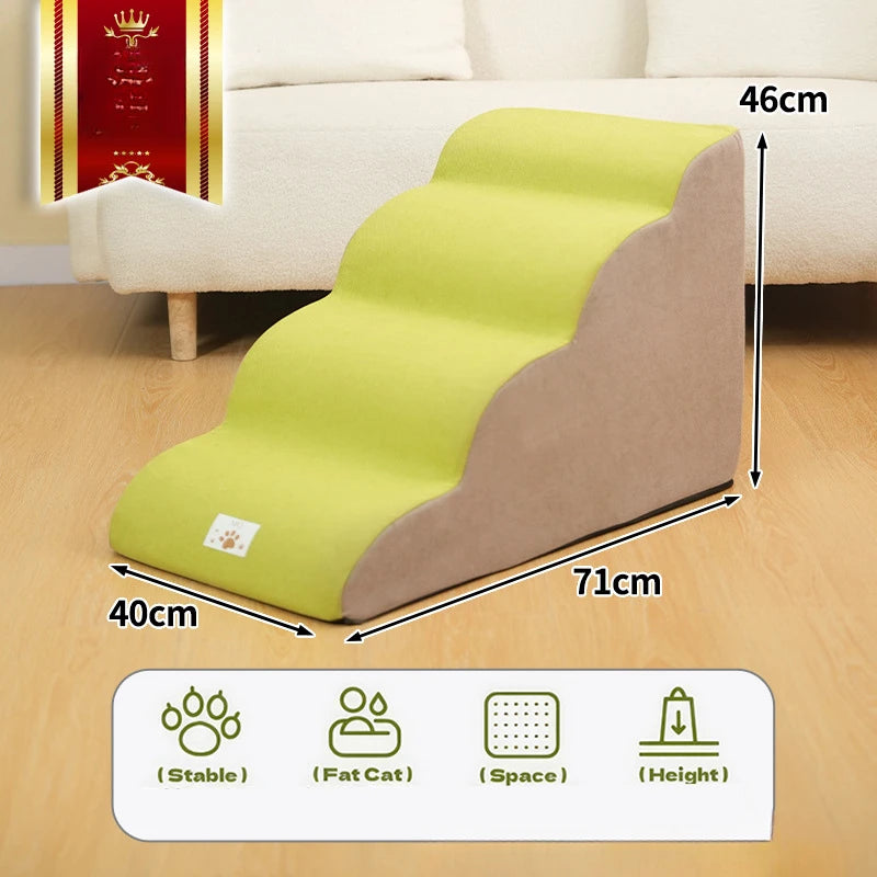 Pet Ramp Stairs – 2/3 Step Dog & Cat Ladder with Washable Cover