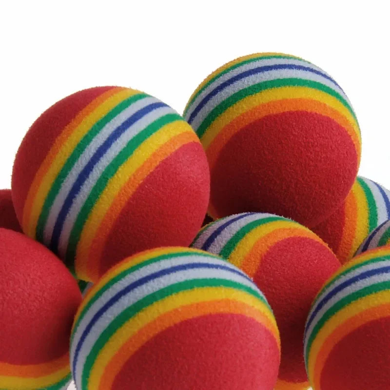 10Pcs Colorful Interactive Cat Toy Balls – Chewing, Rattle & Scratch Foam Balls for Kittens and Cats