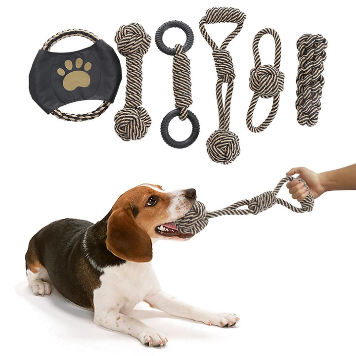 Cotton Rope Dog Toy – Chew, Training & Dental Health 🐾🪢