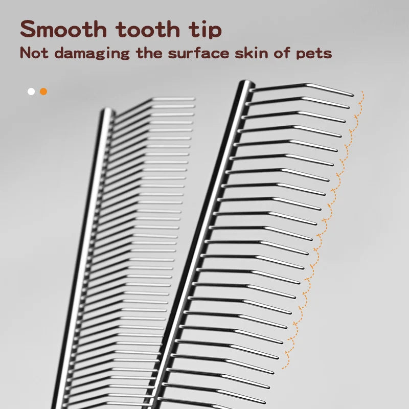 Curved Hook Pet Grooming Comb – Deep Deshedding & Fluffing Tool with Curved Teeth for Dogs & Cats