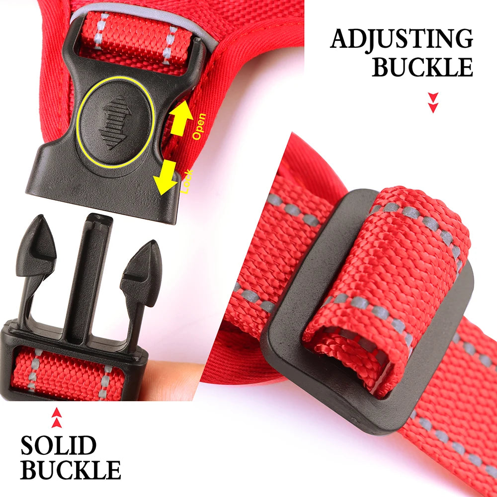 🐾 Waterproof Reflective Dog Harness – Padded & Secure for Outdoor Adventures!