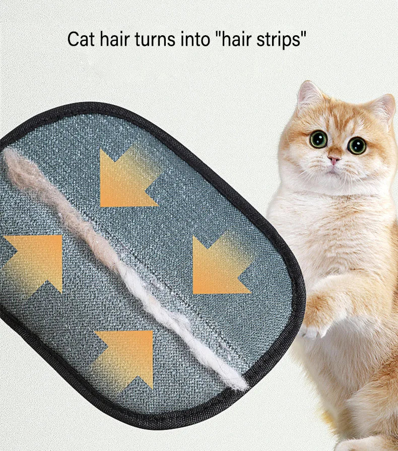 Pet Grooming Gloves 🐾 Hair Remover for Sofa, Carpet & Clothes