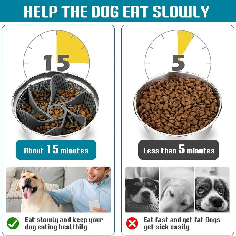 Suction Cup Slow Feeder Bowl – Anti-Choking & Easy-Clean 🐾🍽️