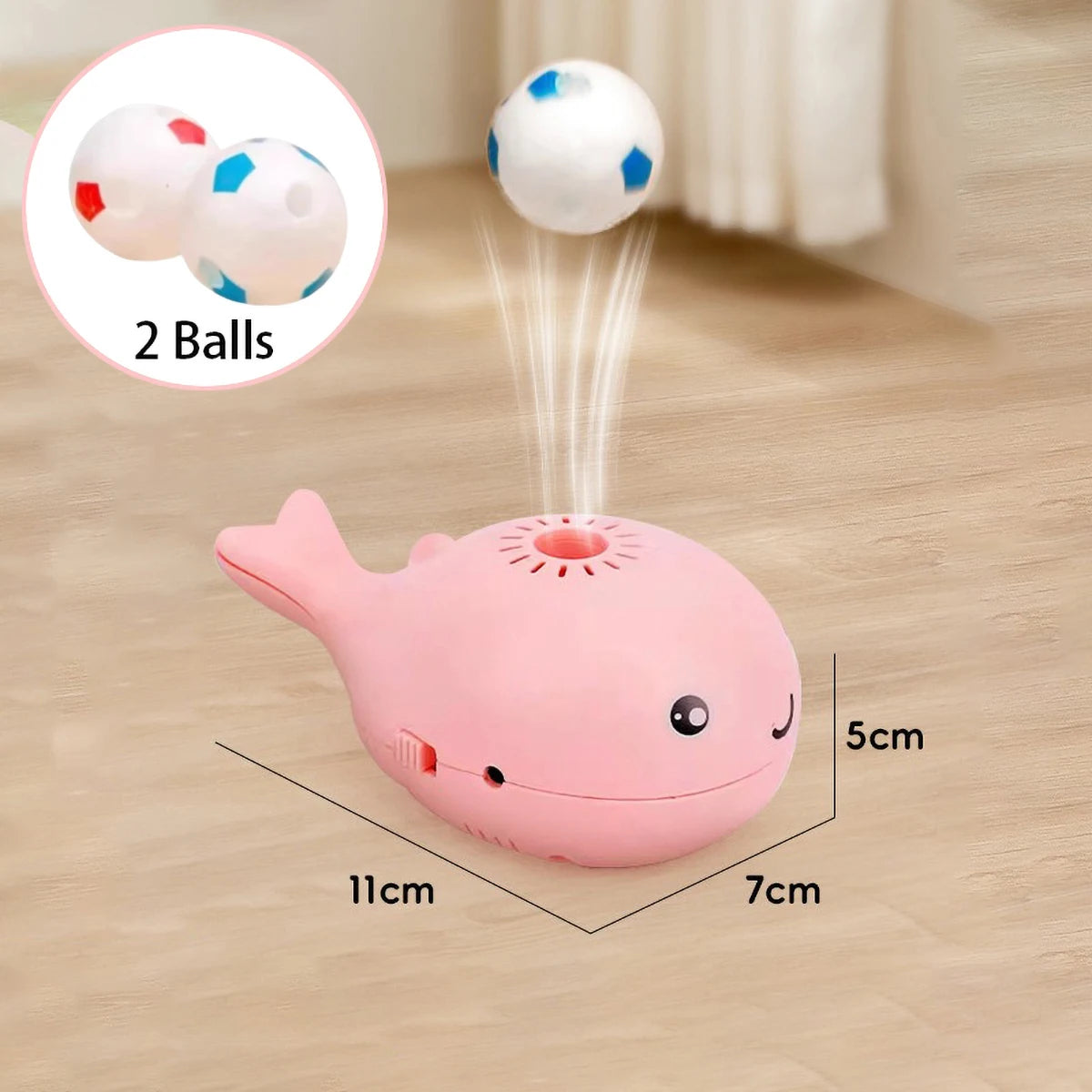 Whale Shaped Interactive Electric Floating Cat Toy – USB Powered Dual Fan Teaser