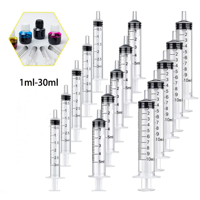 2-20Pcs Plastic Reusable Syringe (1ml-10ml) – Hydroponics, Measuring, Kitchen Tool