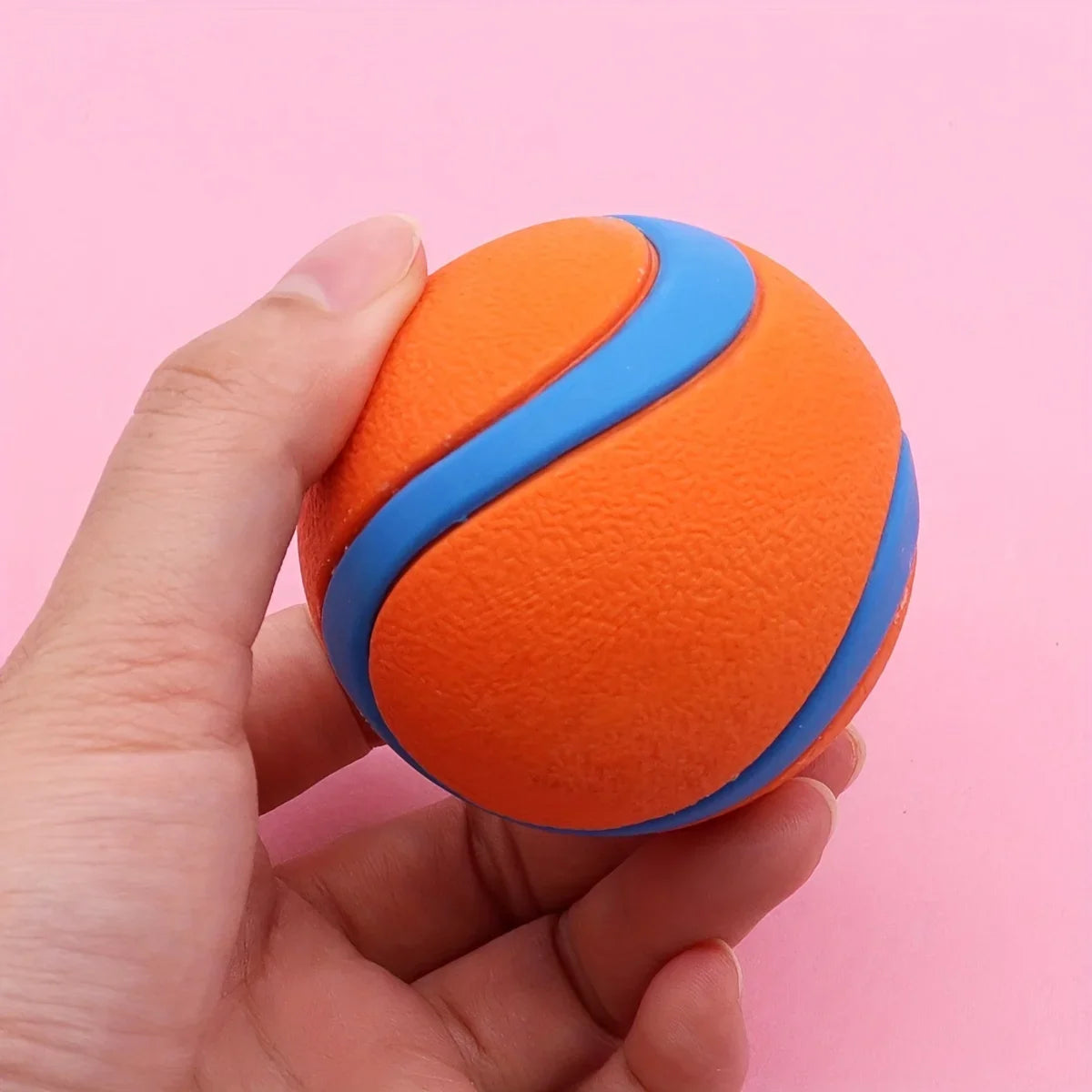 2pcs Orange Rubber Dog Balls – Durable Chew & Training Toys 🟠🐾