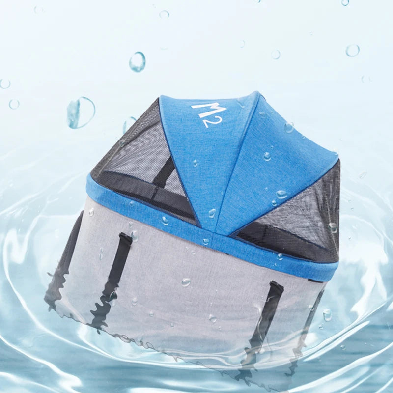 Durable Pet Trolley Carrier with Wheels – Travel Stroller for Small Pets