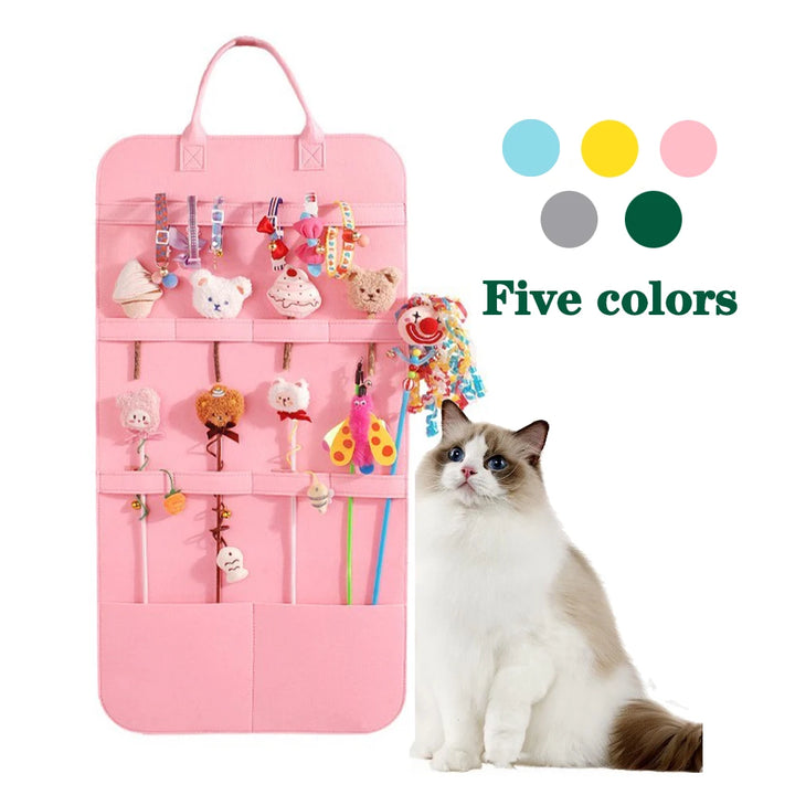 🐾 Pet Storage Bag – Cat & Dog Toy Organizer for Catnip, Sticks, Combs & More