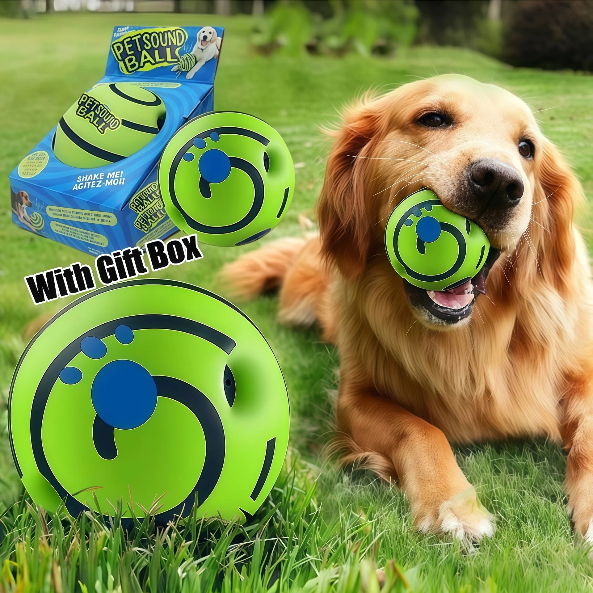 Wobble Wag Giggle Glow Ball – Interactive Sound Dog Toy 🟢🐾