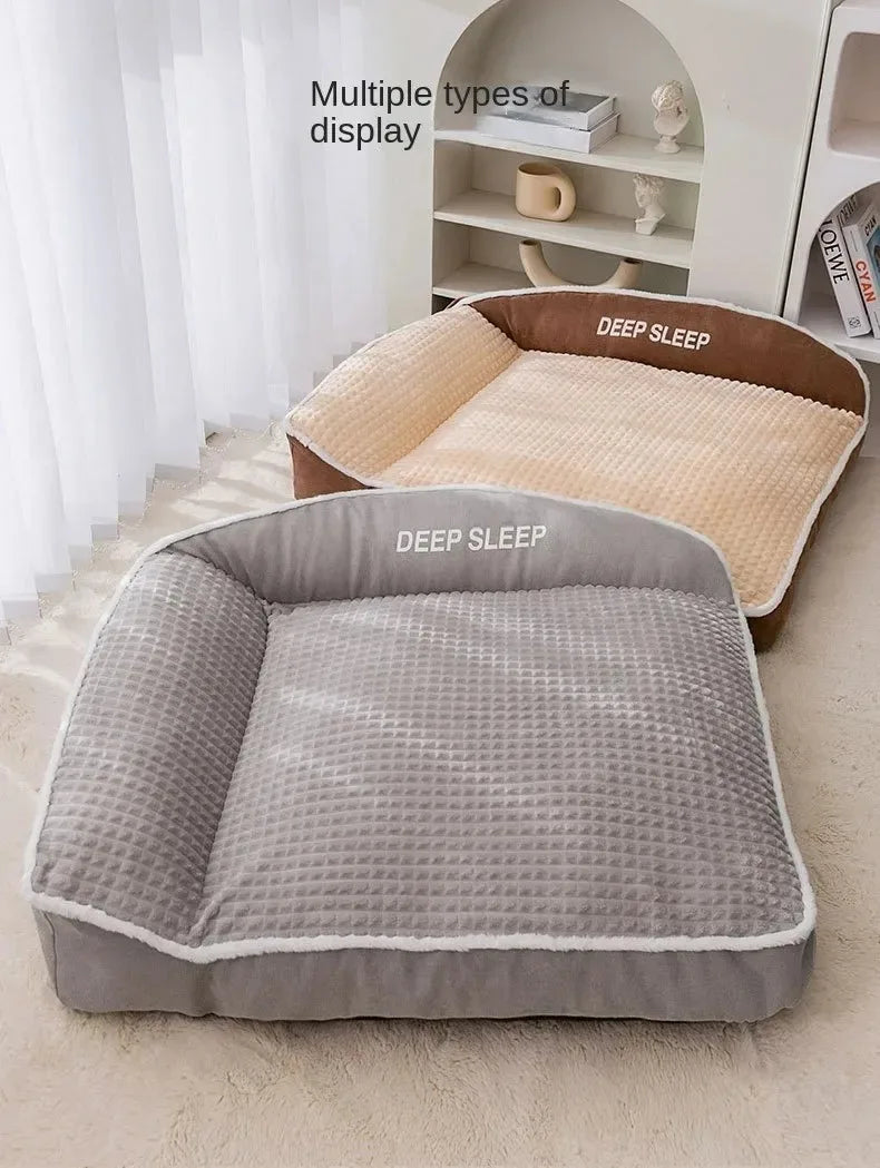 Warm Holiday Pet Bed – Winter Dog & Cat Sofa Bed for Halloween & Christmas