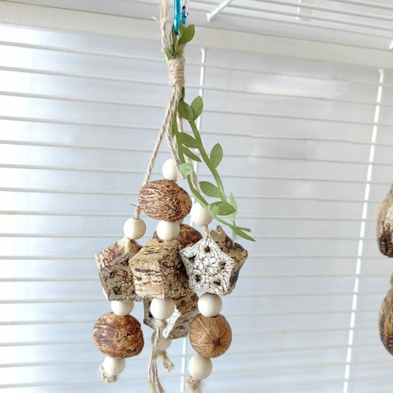 Colorful Hanging Parrot Bird Molar Toy – Chewable Bird Swing for Training and Beak Health