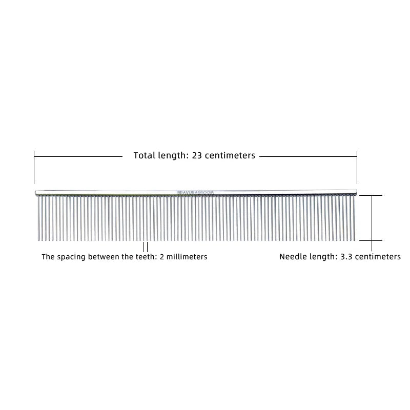 BAVURA Stainless Steel Pet Dematting Comb – Grooming Tool for Dogs & Cats | Removes Loose Undercoat, Mats & Tangles