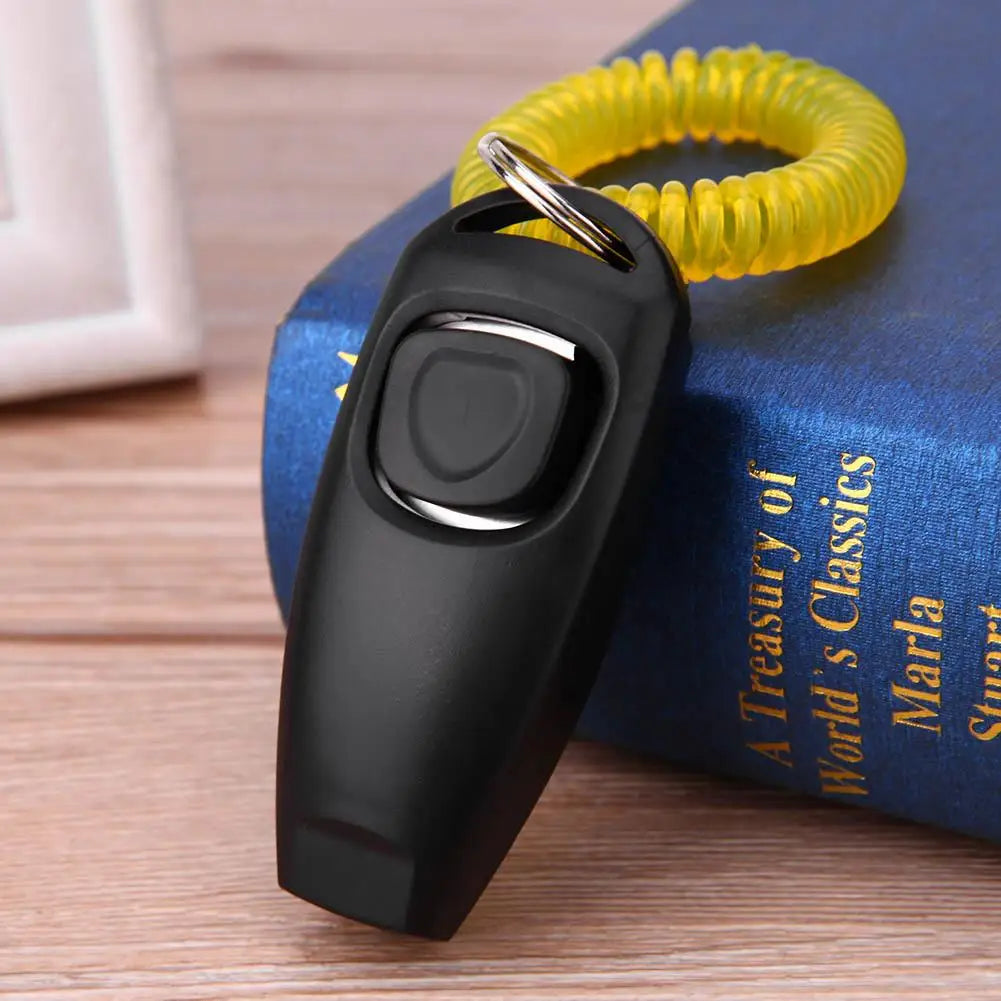 Pet Clicker & Training Whistle – Dog & Cat Obedience Trainer with Key Ring Attachment