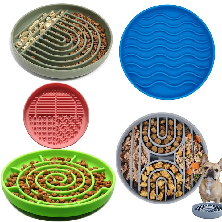 Slow Feeder Pet Bowl – Anti-Slip & Anti-Choking for Cats & Puppies 🐾🍽️