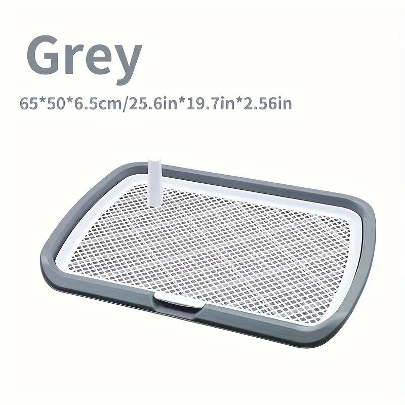 Dog Potty Training Toilet Tray with Removable Net – Reusable Plastic Pee Pad Holder for Indoor Pet Potty Training