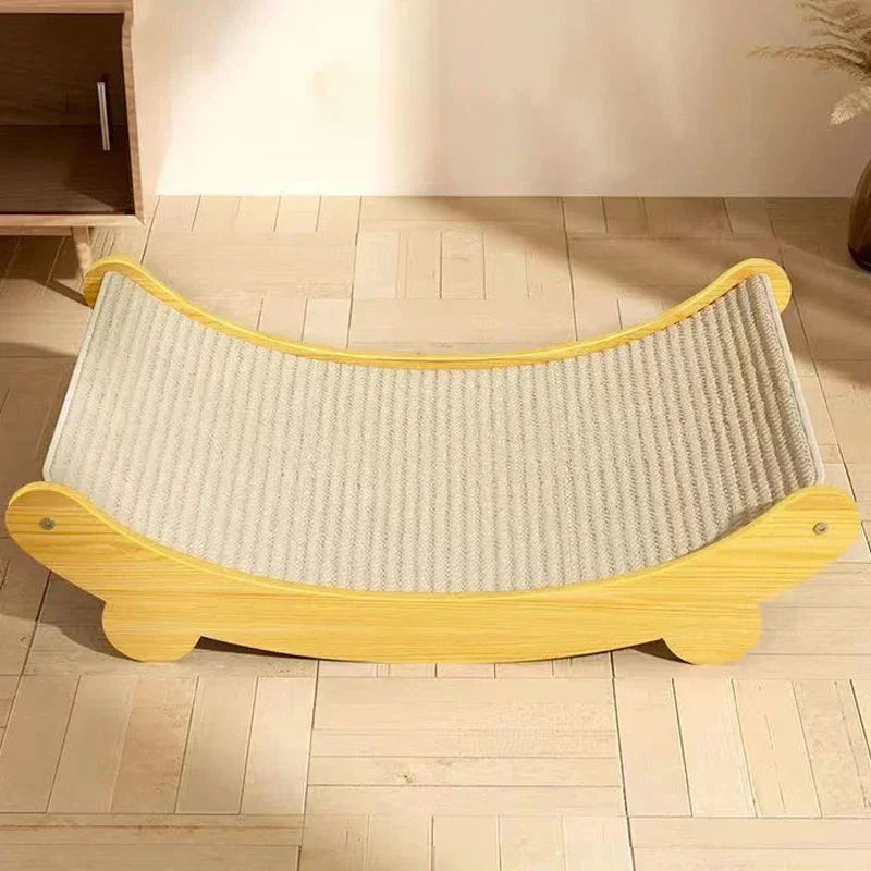 🐱 Wooden Cat Scratching Pad – Multifunction Cat Bed & Scratch Board