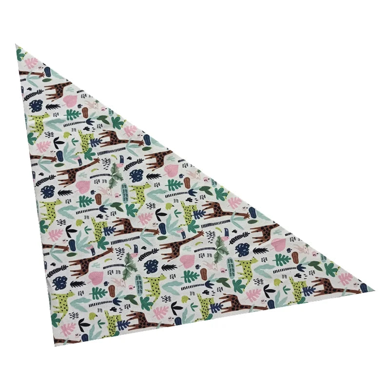 10Pcs Dog Bandana Set – Fruits, Plaid, Paw & Snowman Triangle Scarves for Small, Medium & Large Dogs