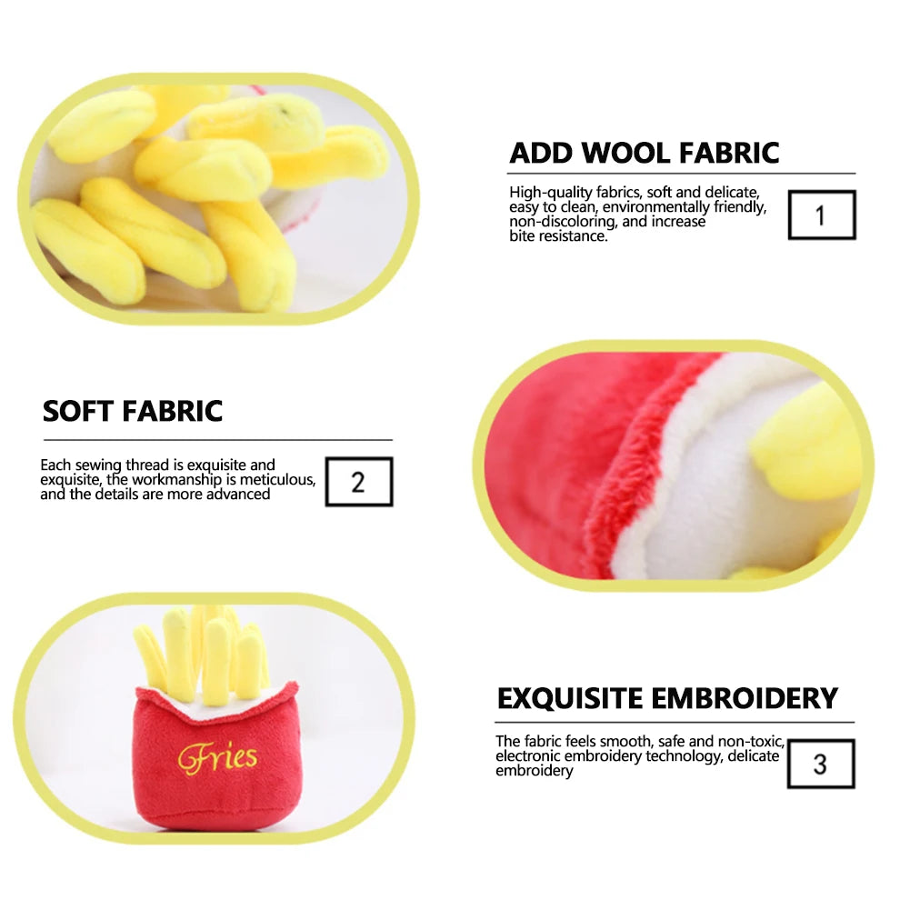 🐶 1Pc Pet Toys Fruit & Animal Cartoon Plush Squeaky Toy 🍓🐾