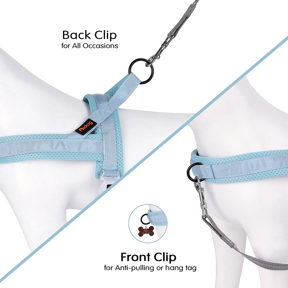 🐾 Soft No Pull Dog Harness – Padded Nylon Adjustable Vest