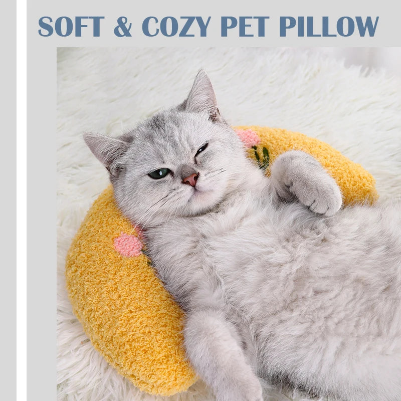 Little U-Shaped Pillow for Cats & Small Dogs – Fashion Neck Protector & Deep Sleep Headrest