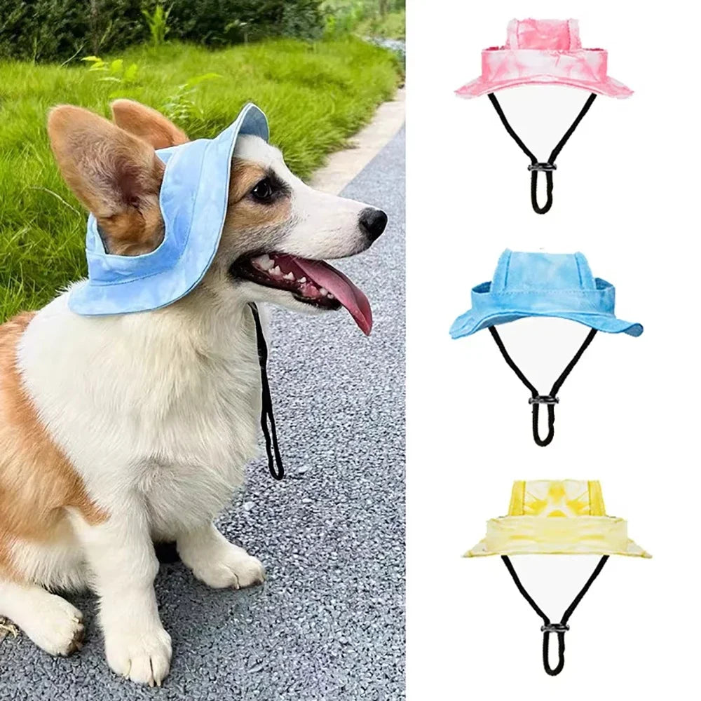 Adjustable Pet Baseball Cap with Ear Holes – Summer Sun Hat for Small & Medium Dogs and Cats