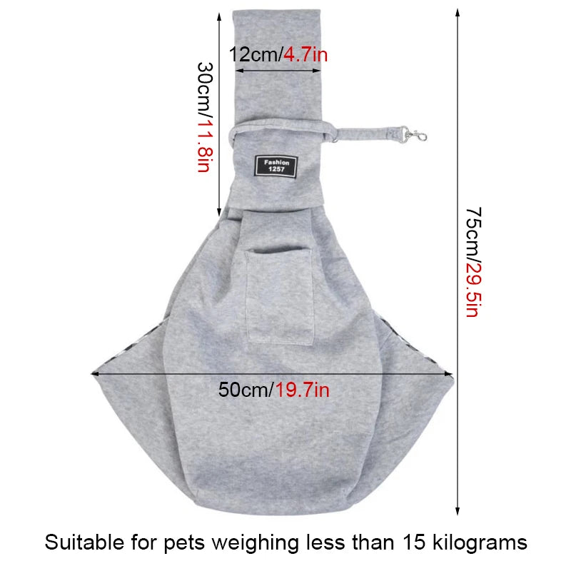 Pet Travel Shoulder Bag – Hands-Free Sling Carrier for Dogs & Puppies