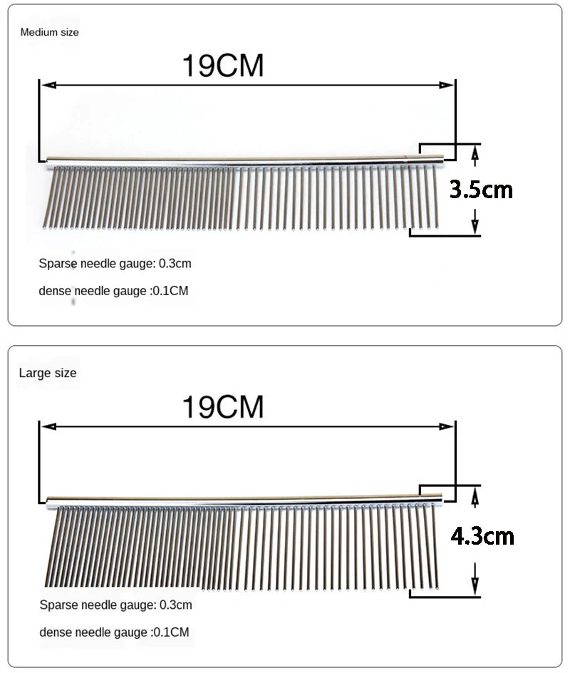 Pet Dematting Comb – Stainless Steel Grooming Comb for Dogs & Cats