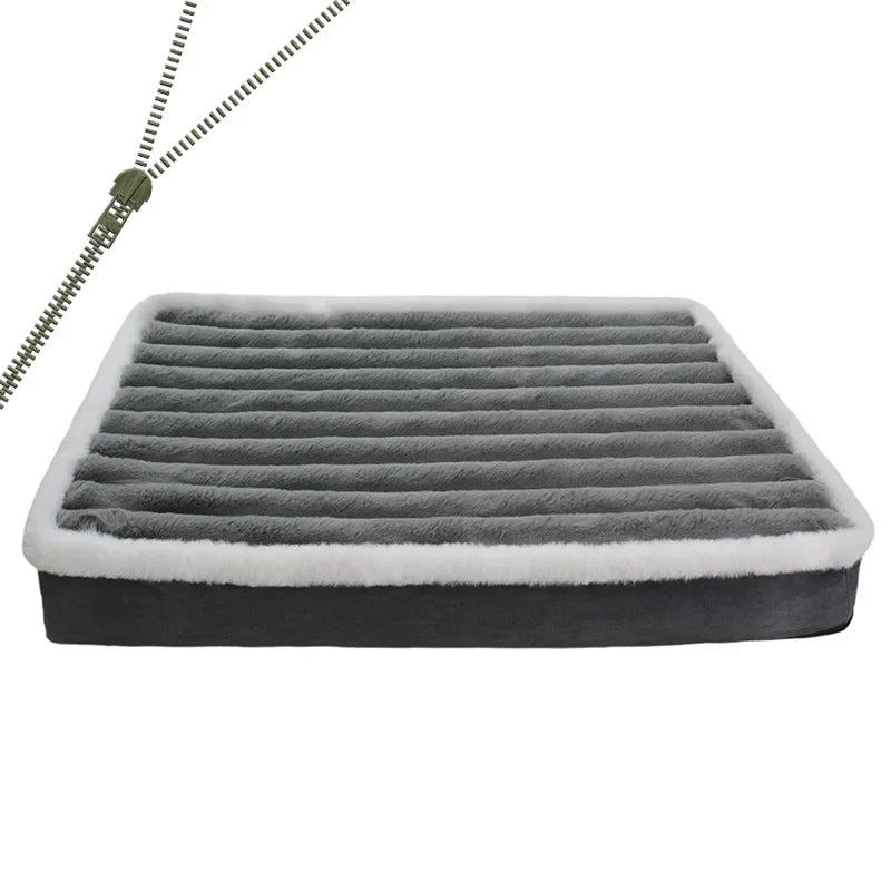 Orthopedic Plush Dog Bed with Non-Slip Bottom & Removable Washable Cover – All Sizes