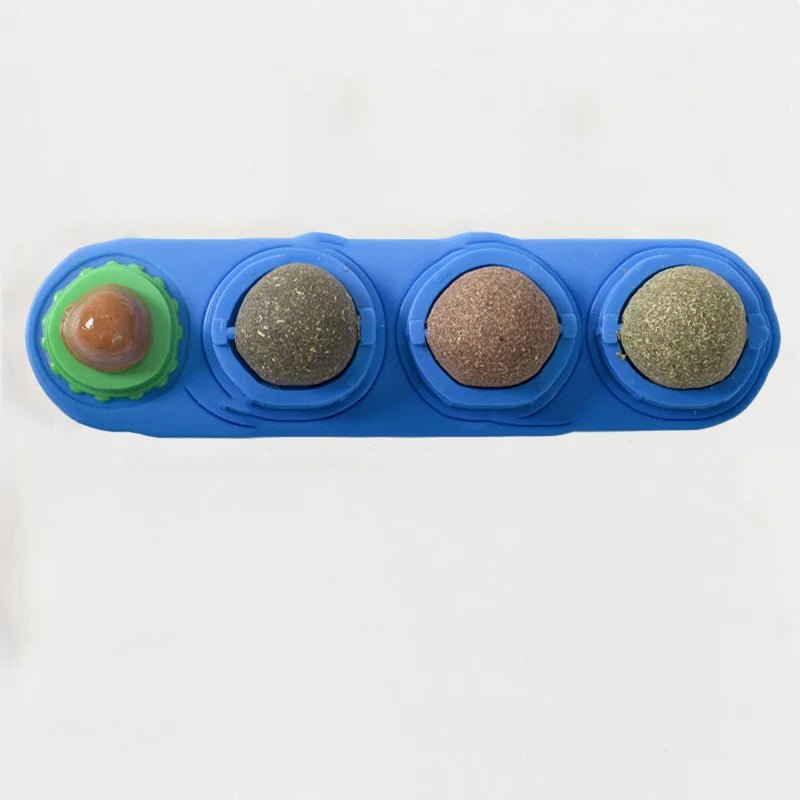 Catnip Silvervine Balls – Edible Wall Chew Toys for Dental & Energy Boost