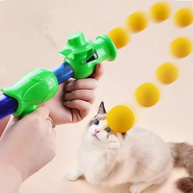Interactive EVA Ball Launcher Set for Cats & Kittens – Continuous Shooting Pet Toy