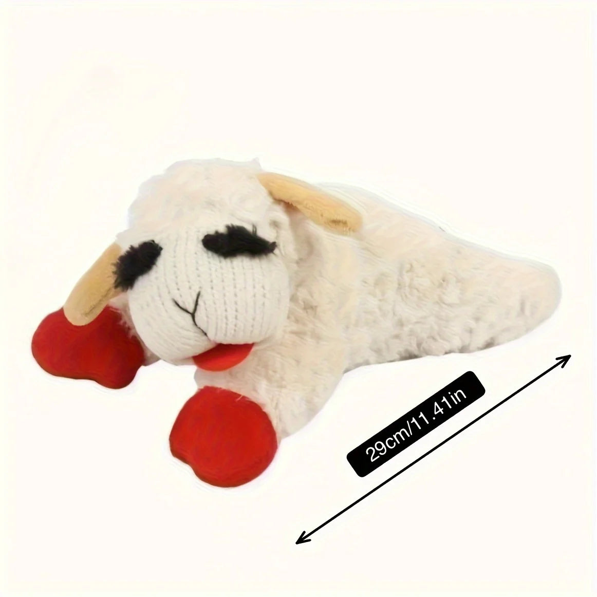 🐑 Adorable Lamb Plush Toy – Squeaky Sounding Doll for Dogs & Cats 🧸🎵