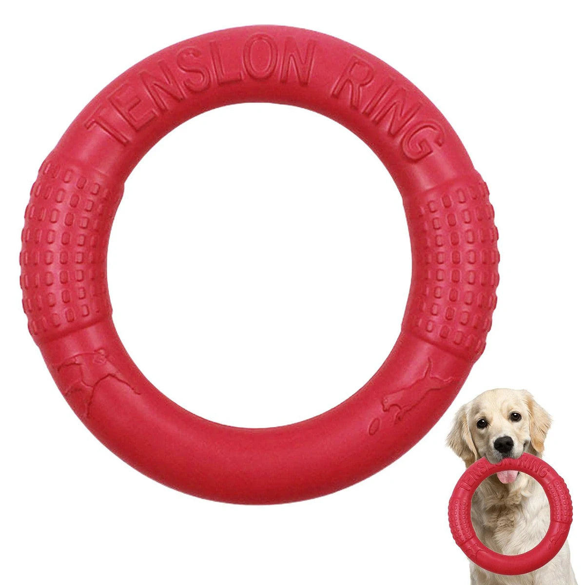 Floating Dog Training Ring – Chew-Resistant Water Toy for Small Dogs