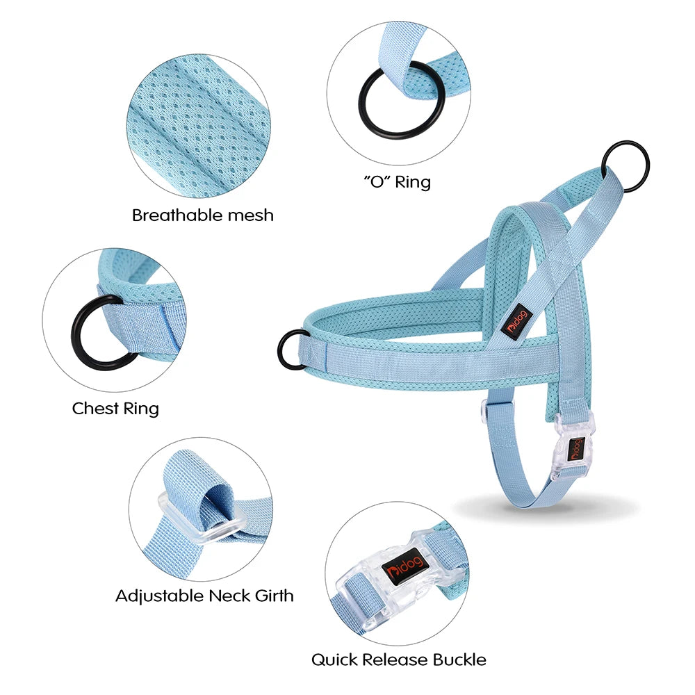 🐾 Soft No Pull Dog Harness – Padded Nylon Adjustable Vest