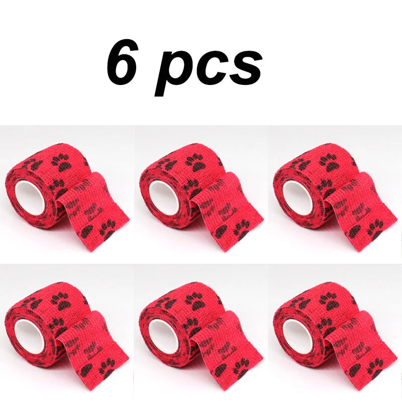 6PCS Pet Puppy Leg Wraps – Self-Adhesive Anti-Dirt Bandages for Dog Feet Protection During Outdoor Walks