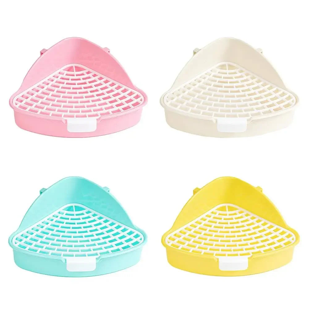 Triangle Corner Litter Box – Small Animal Potty Trainer for Cat, Guinea Pig, Rabbit, Hamster & Other Small Pets