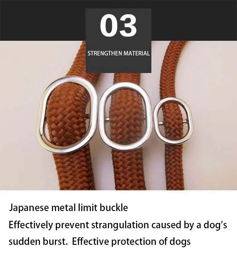 Heavy Duty Slip Rope Dog Leash – Adjustable Braided Training Lead