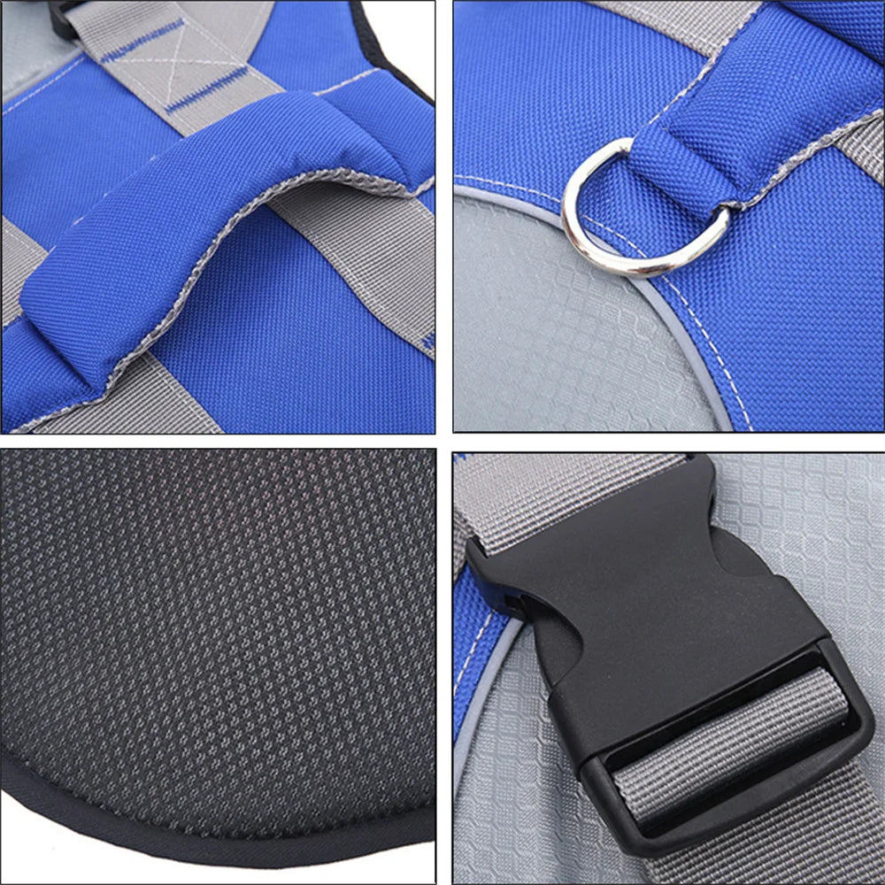 🐶 Dog Life Jacket with Handle & Pull Ring – Summer Safety Swimsuit for Small & Medium Dogs