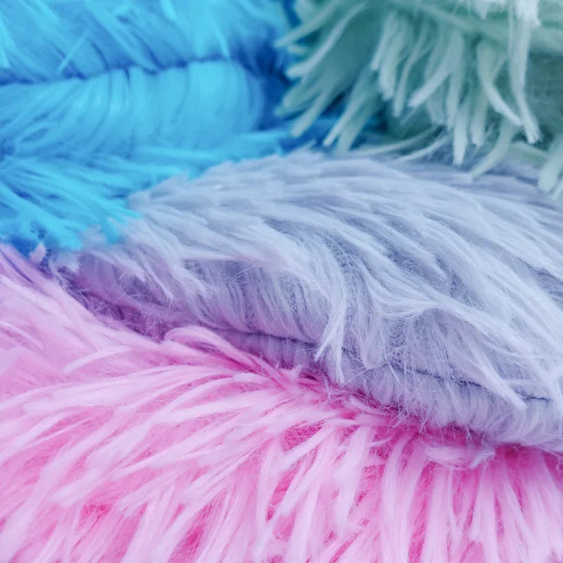 Soft Plush Round Cat Bed Mat – Cozy Fleece Sleeping Cushion for Cats & Small Dogs