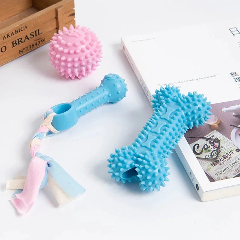 Rubber Chew Ball – Interactive Tooth Cleaning Toy for Dogs & Cats